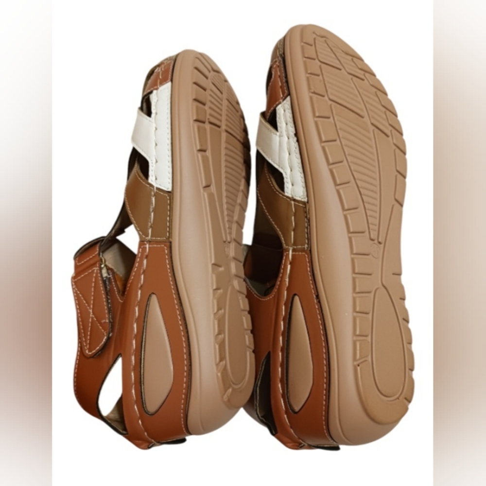 NEW FOURTOC CLOSED TOE WEDGES SANDLES FOR WOMEN SIZE 9.5 - Picture 6 of 6